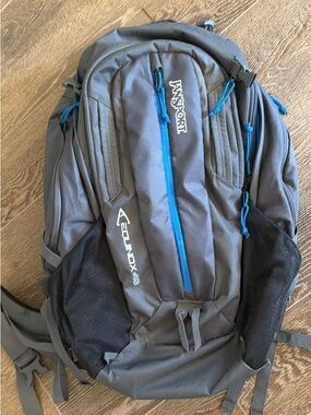 Jansport Gray Backpack with Blue Accents - Equinox